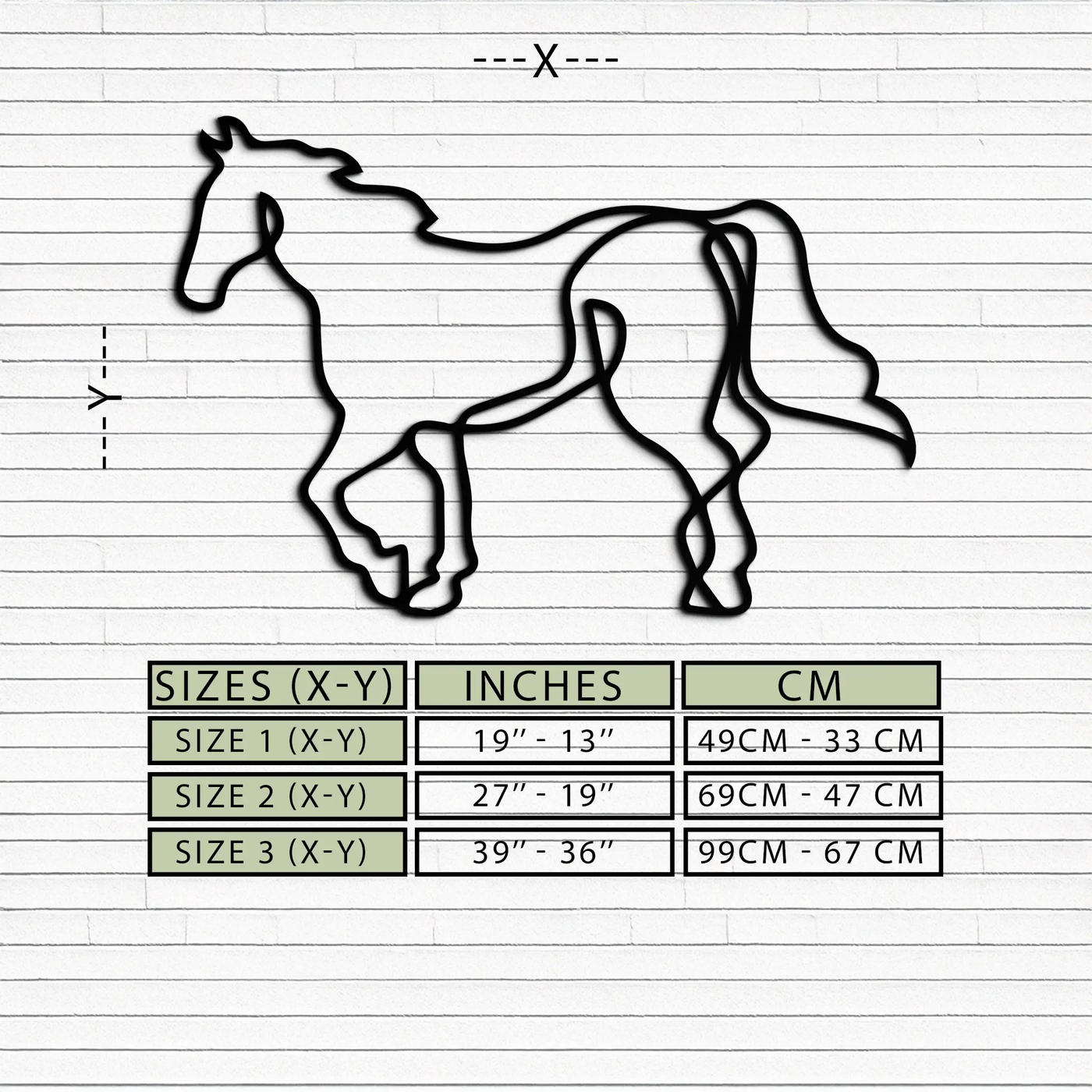 Abstract Horse Metal Wall Art - Minimalist Steel Horse Silhouette - KAF121 by Enova Art