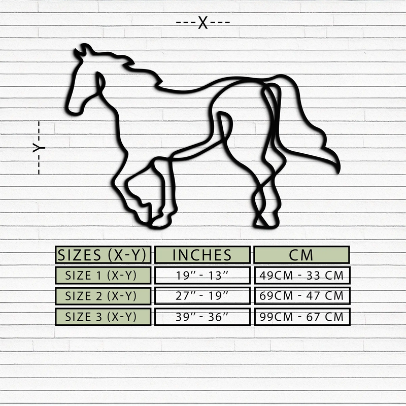 Abstract Horse Metal Wall Art - Minimalist Steel Horse Silhouette - KAF121 by Enova Art