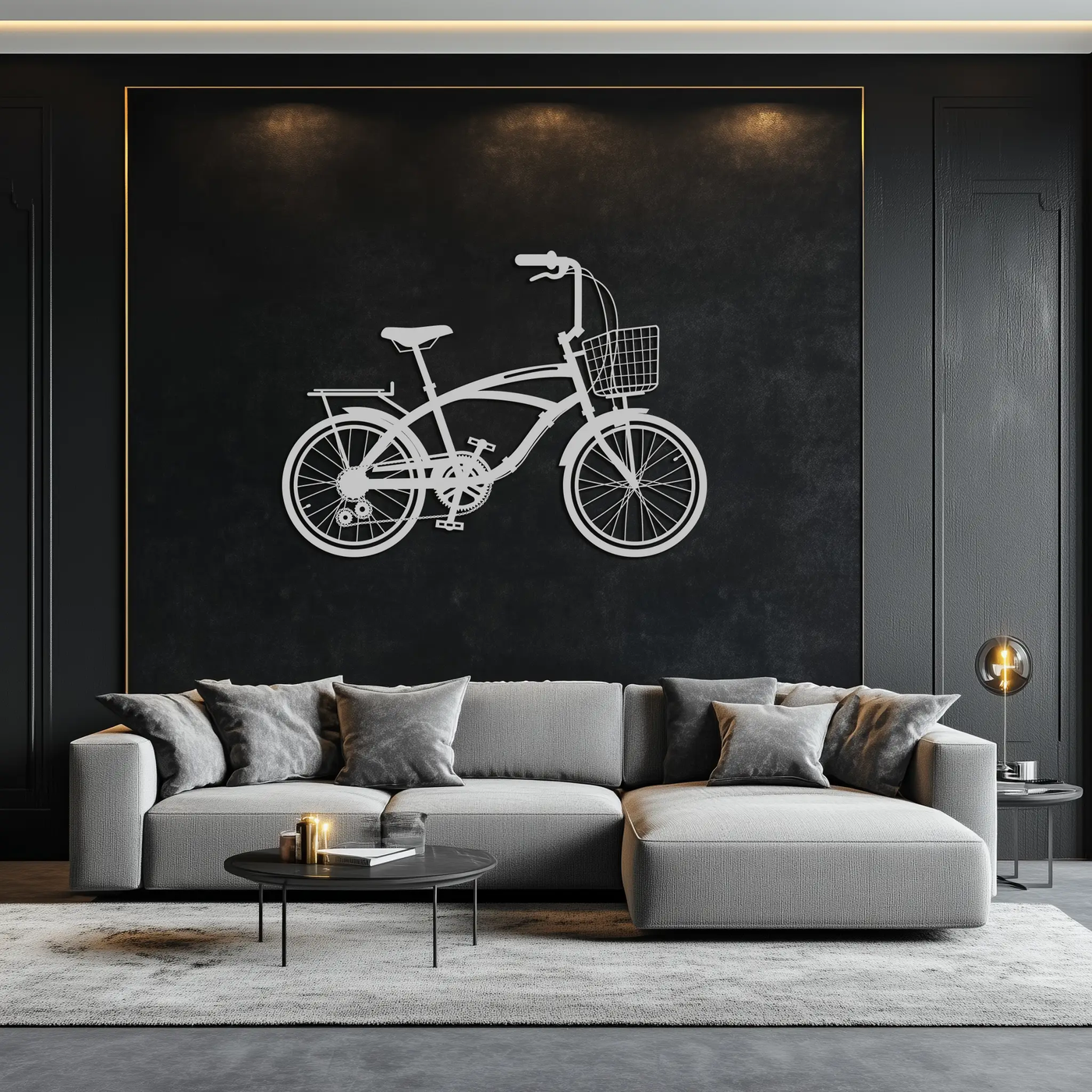 Bicycle Metal Wall Art - Modern Industrial Bike Decor - KAF124 by Enova Art