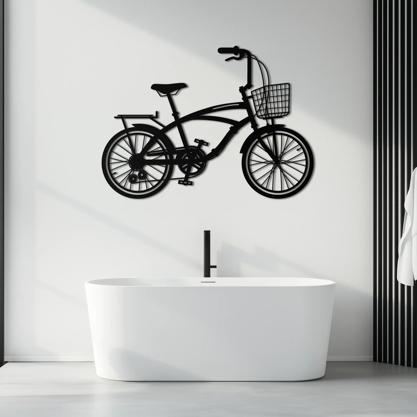 Bicycle Metal Wall Art - Modern Industrial Bike Decor - KAF124 by Enova Art