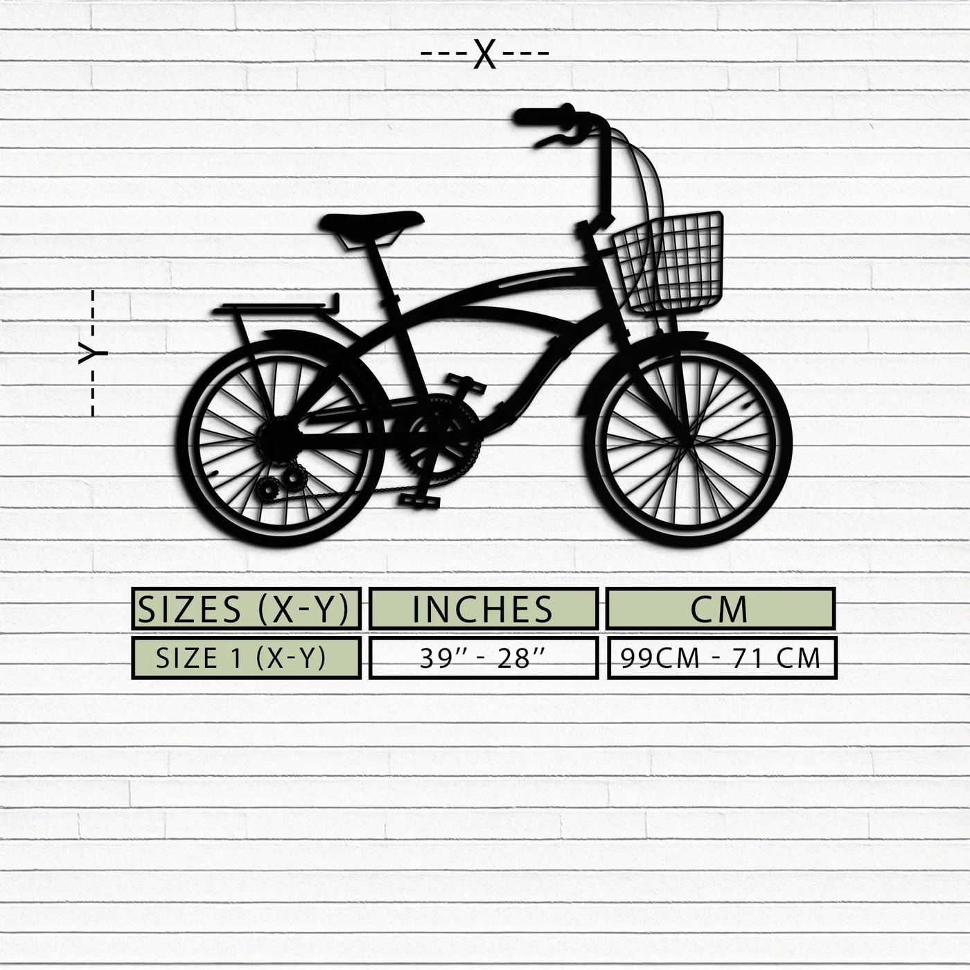 Bicycle Metal Wall Art - Modern Industrial Bike Decor - KAF124 by Enova Art