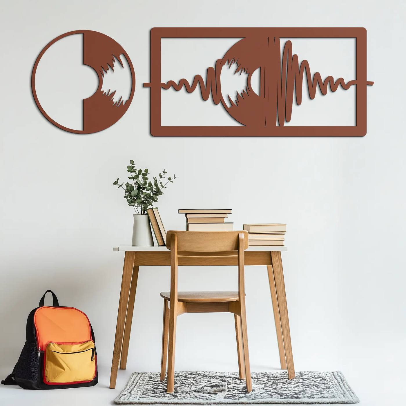 Soundwave Vinyl Record Metal Wall Art - Modern Music-Inspired Steel Wall Decor - KAF133 by Enova Art