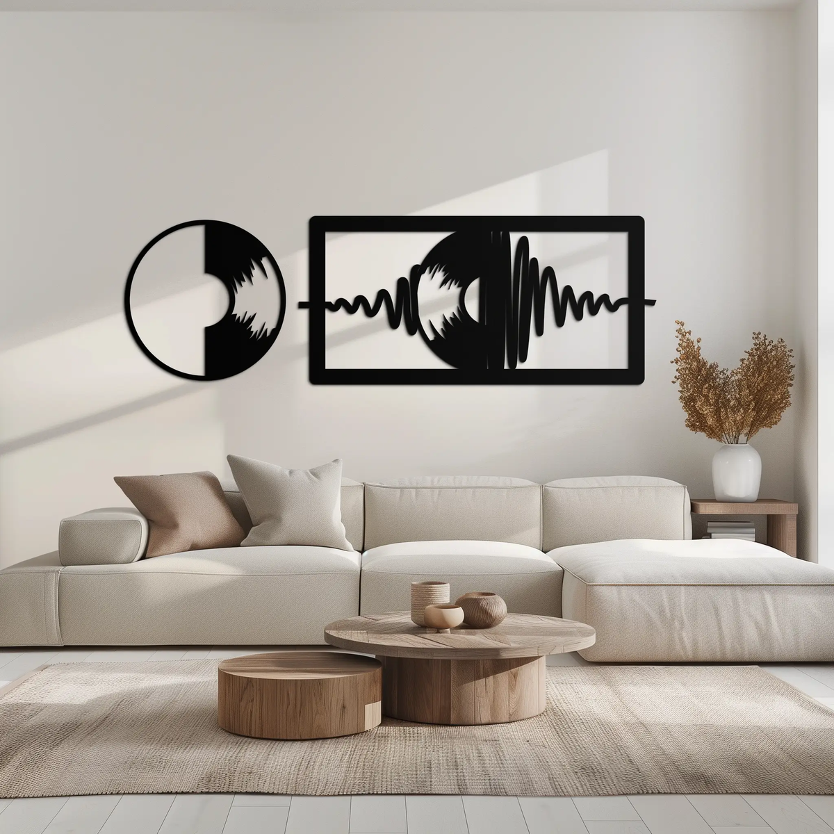 Soundwave Vinyl Record Metal Wall Art - Modern Music-Inspired Steel Wall Decor - KAF133 by Enova Art