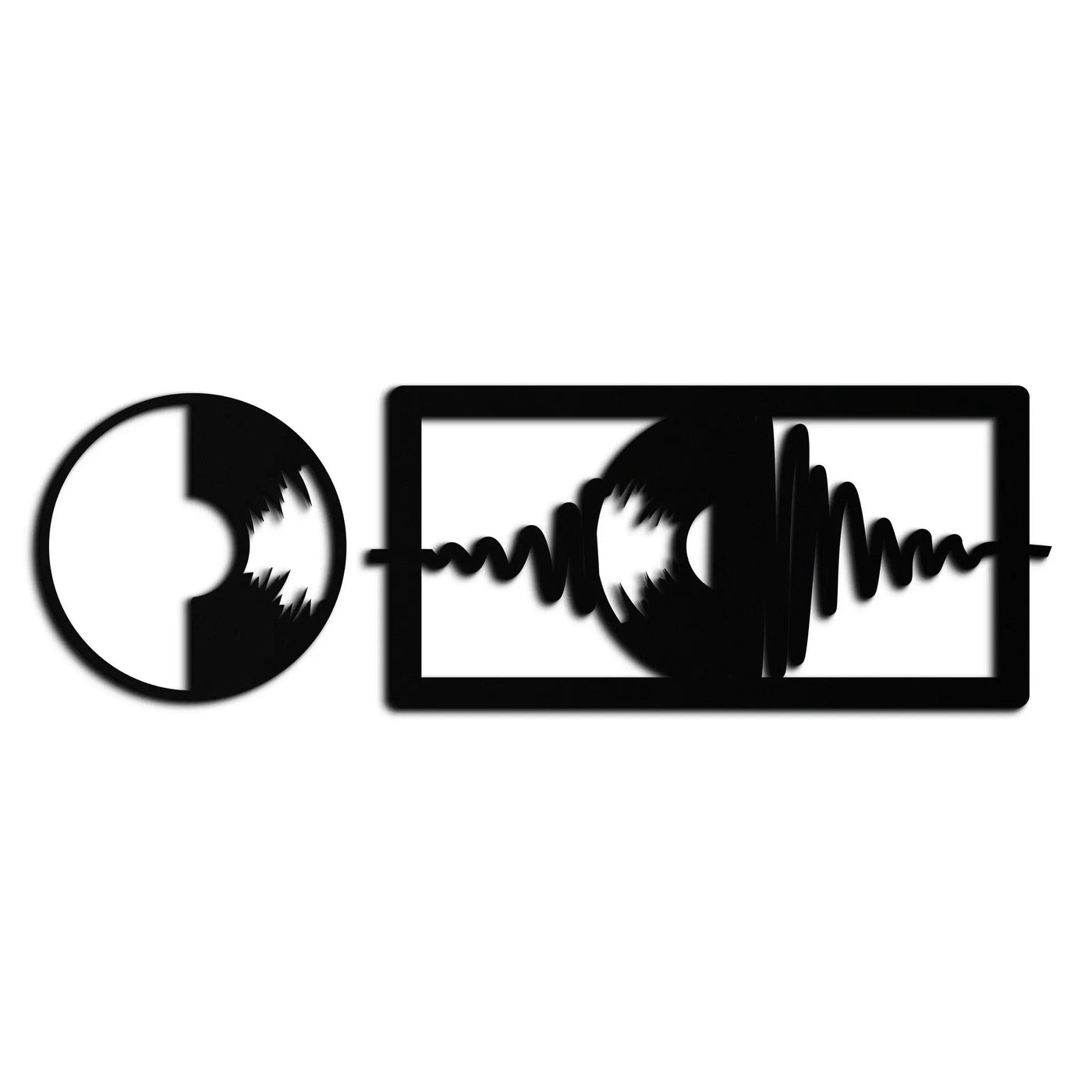 Soundwave Vinyl Record Metal Wall Art - Modern Music-Inspired Steel Wall Decor - KAF133 by Enova Art