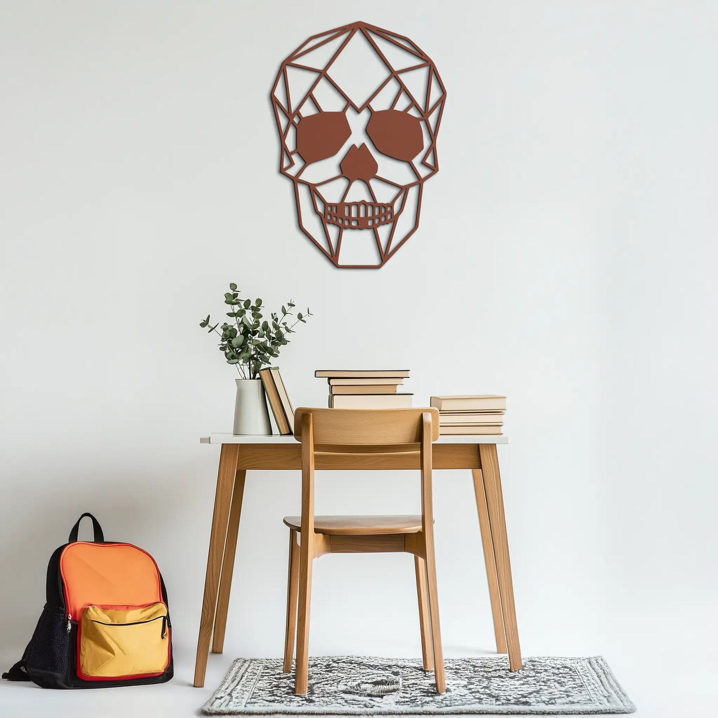 Geometric Skull Metal Wall Art - Modern Skull-Inspired Steel Decor - KAF134 by Enova Art