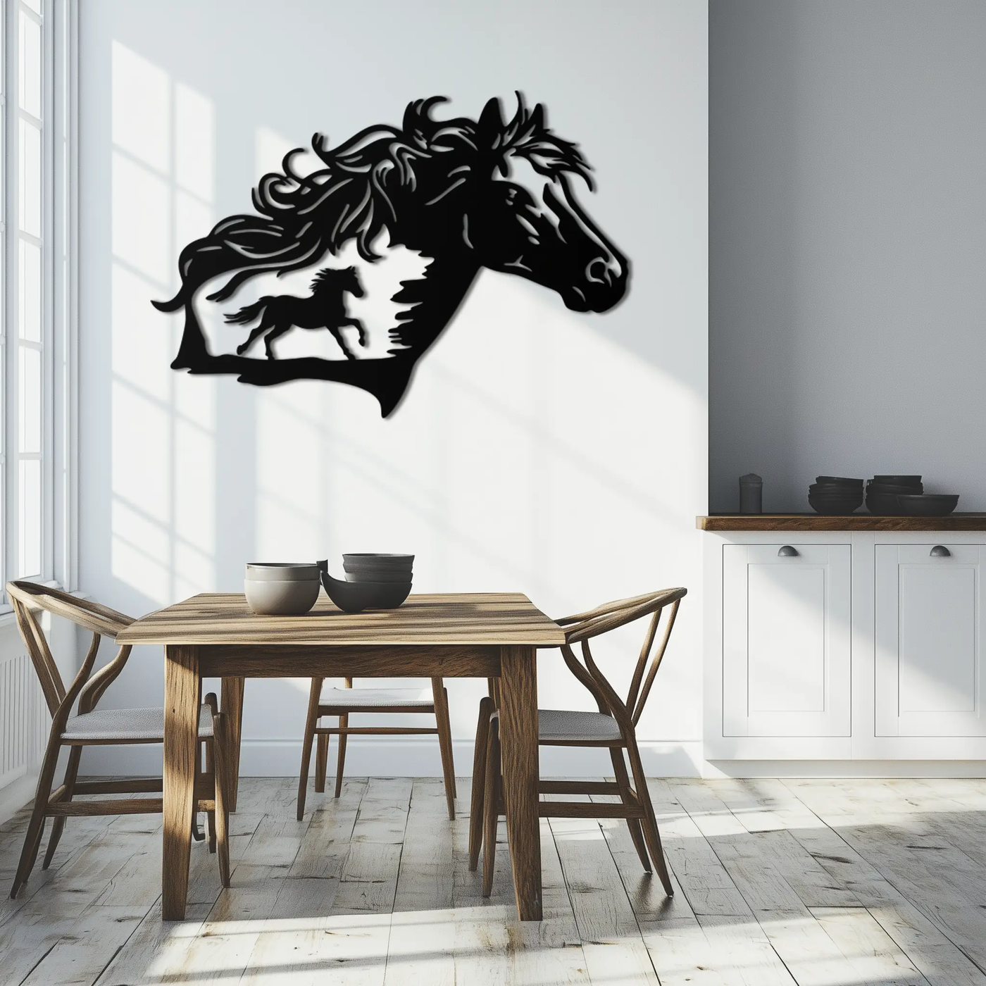 Horse Silhouette Metal Wall Art – Modern & Stylish - KAF137 by Enova Art