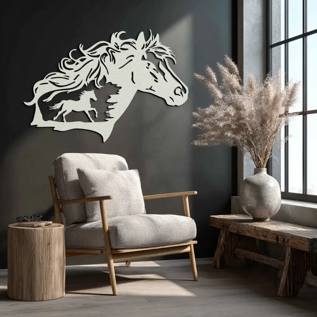 Horse Silhouette Metal Wall Art – Modern & Stylish - KAF137 by Enova Art
