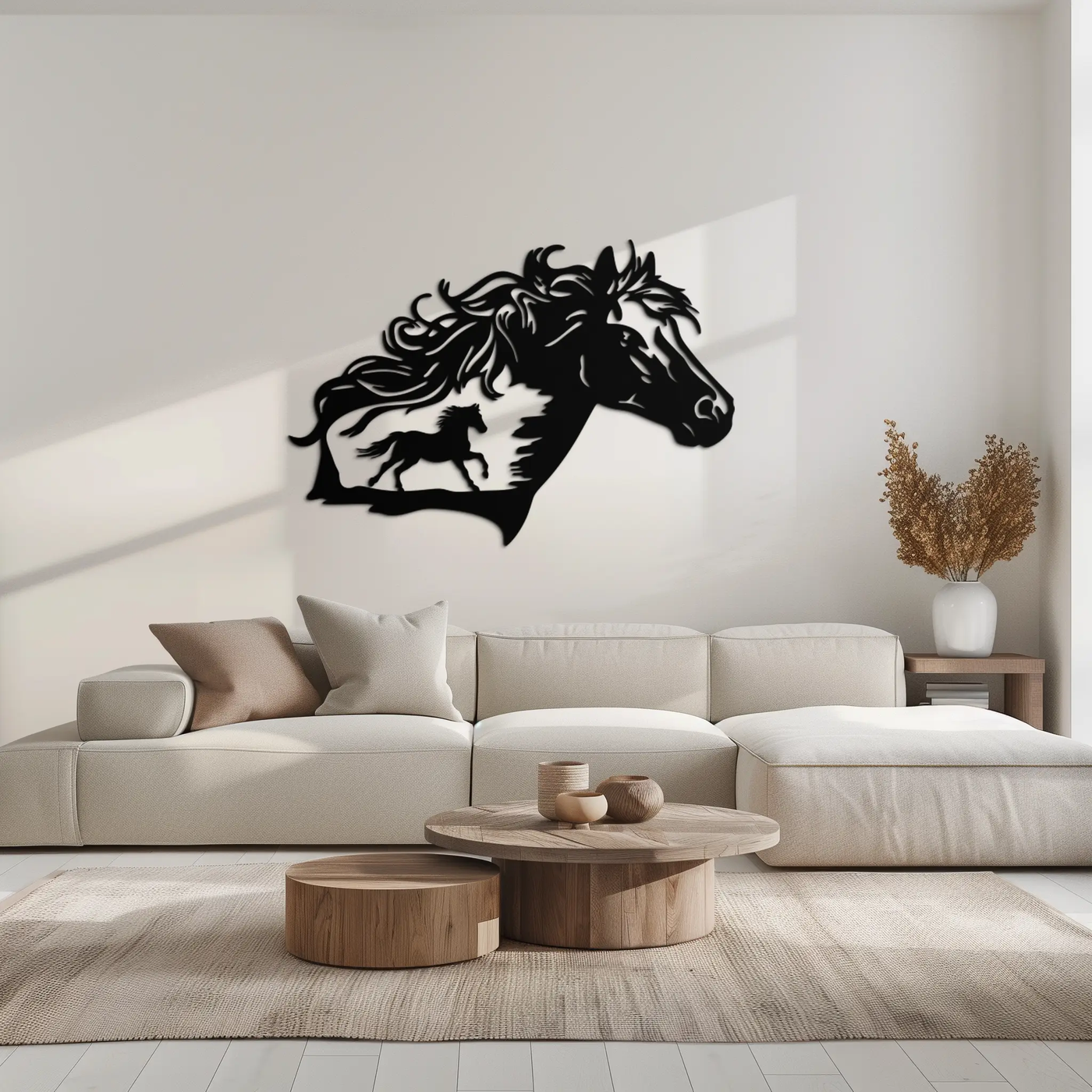 Horse Silhouette Metal Wall Art – Modern & Stylish - KAF137 by Enova Art