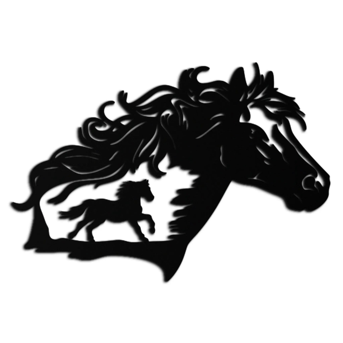 Horse Silhouette Metal Wall Art – Modern & Stylish - KAF137 by Enova Art