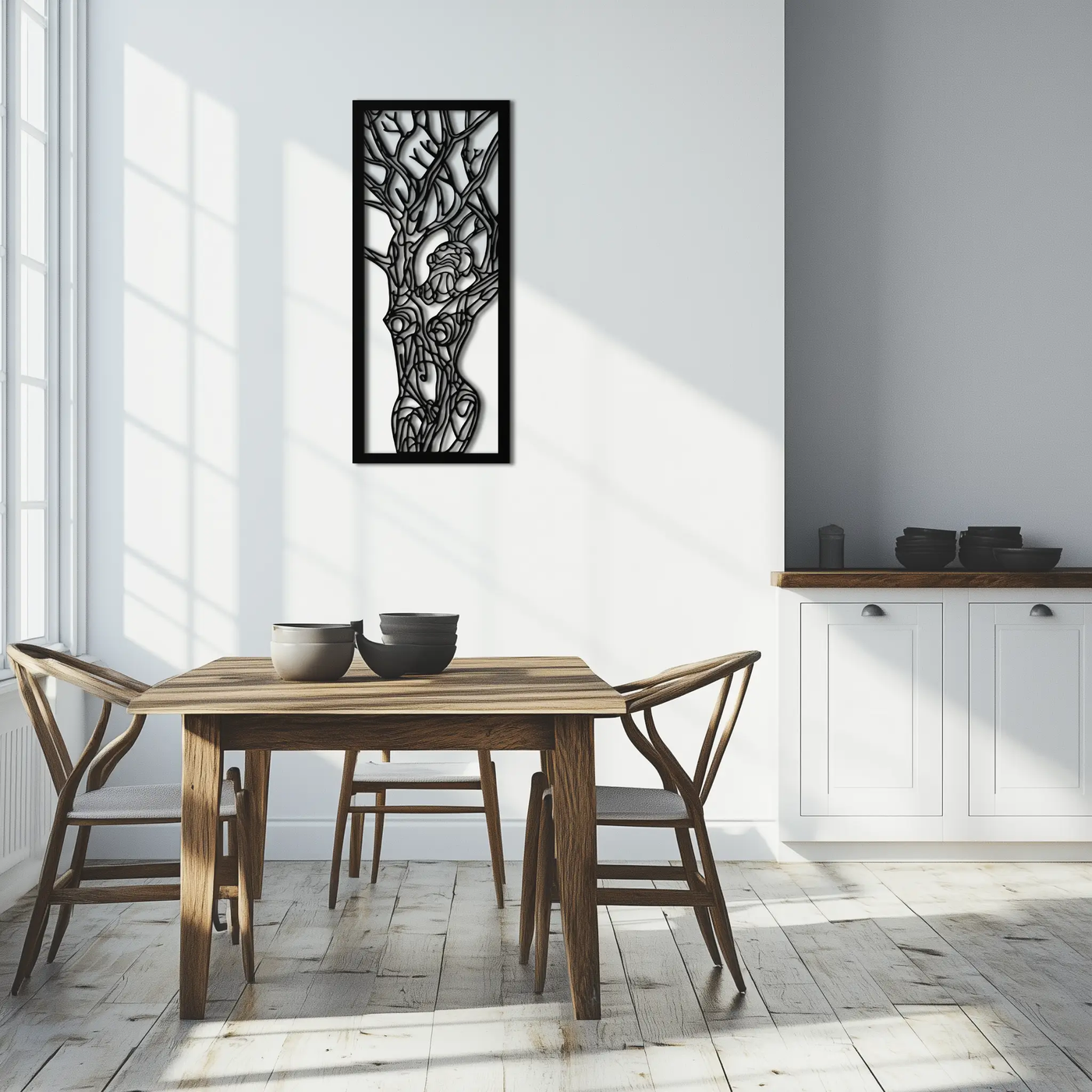 Tree of Life Metal Wall Art – Abstract Feminine Design - KAF138 by Enova Art