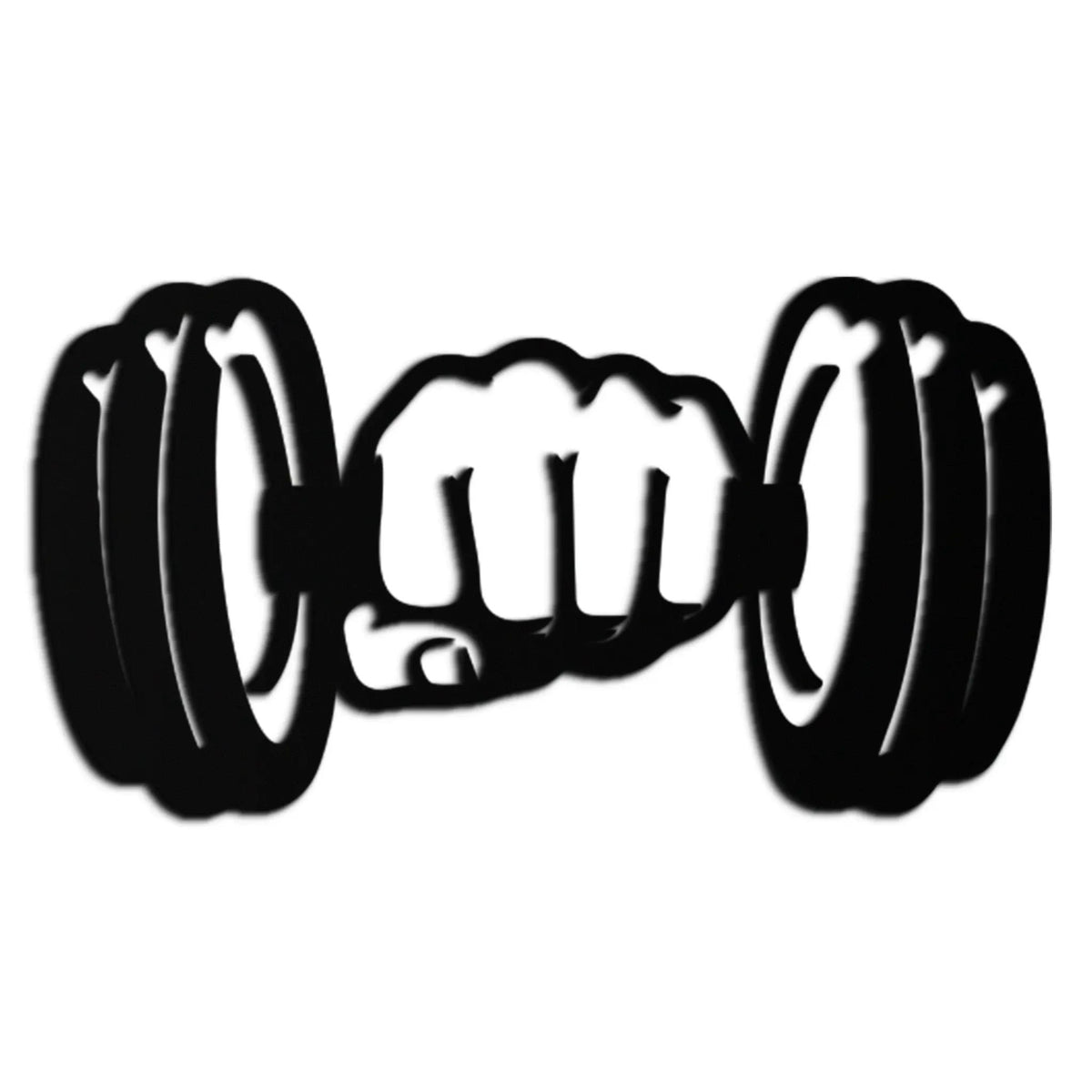 Gym Dumbbell Power Metal Wall Art - Bold and Motivational Gym Decor - KAF143 by Enova Art