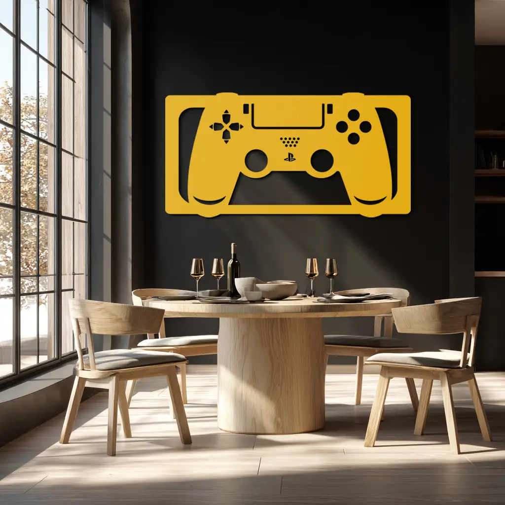 Gamer Controller Metal Wall Art - Modern Gaming Room Decor - KAF144 by Enova Art