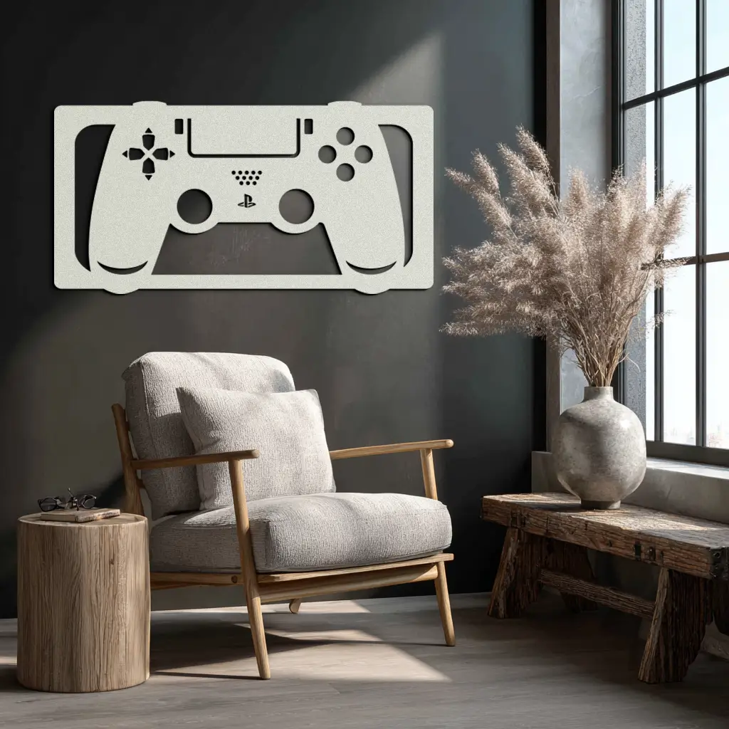 Gamer Controller Metal Wall Art - Modern Gaming Room Decor - KAF144 by Enova Art