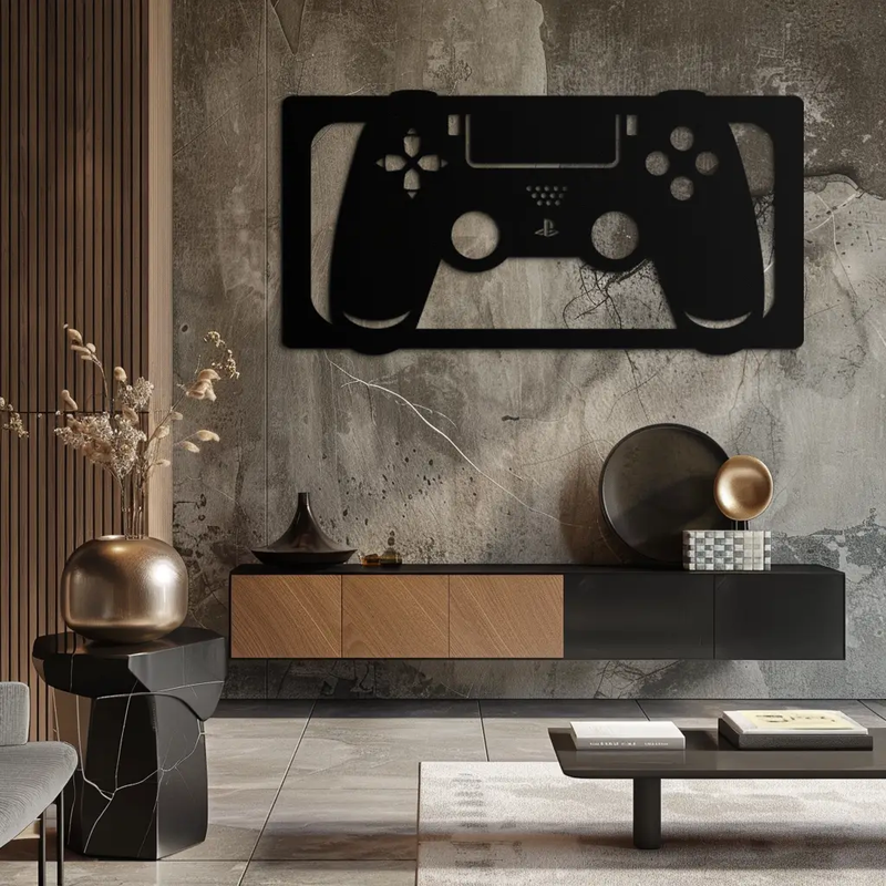 Gamer Controller Metal Wall Art - Modern Gaming Room Decor - KAF144 by Enova Art