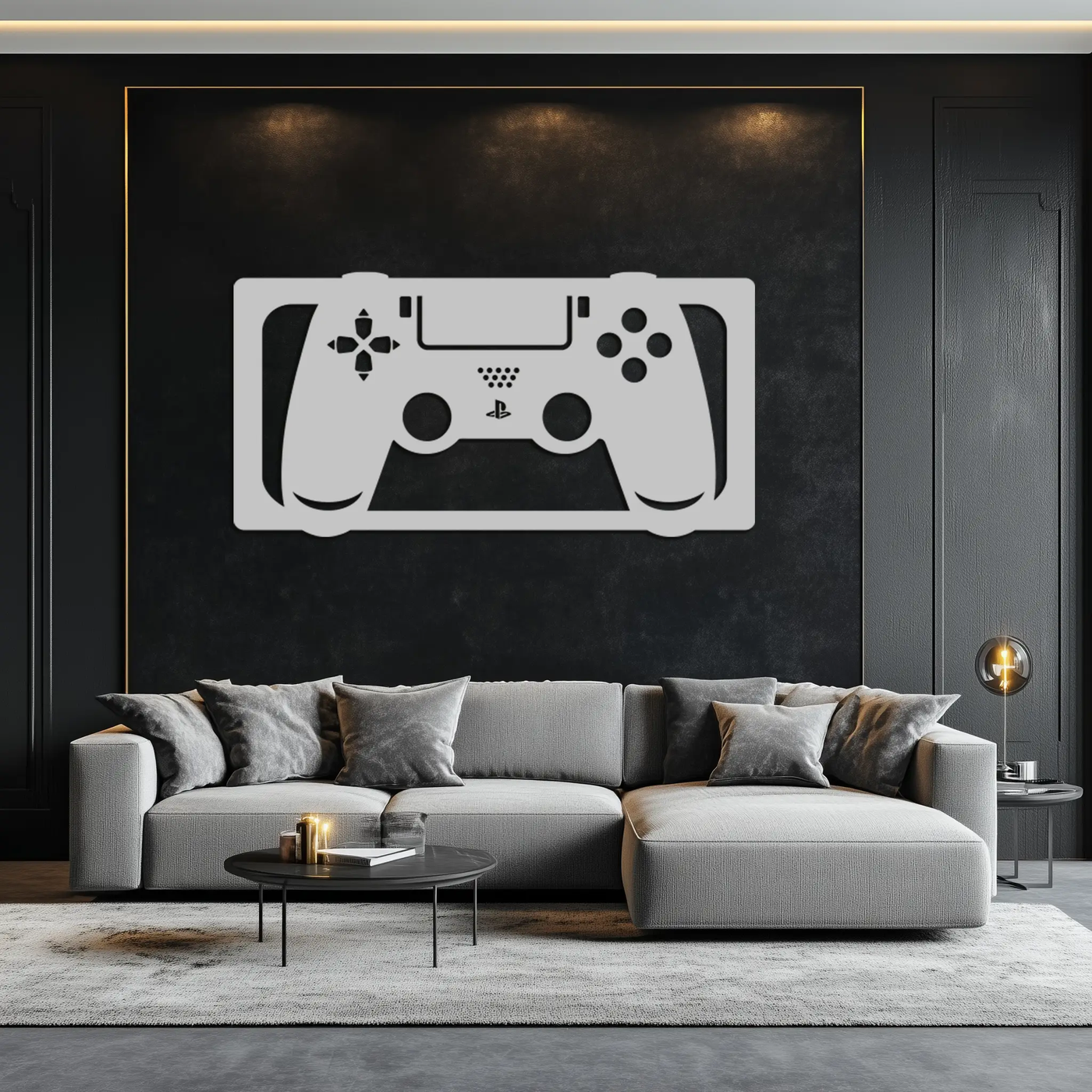 Gamer Controller Metal Wall Art - Modern Gaming Room Decor - KAF144 by Enova Art