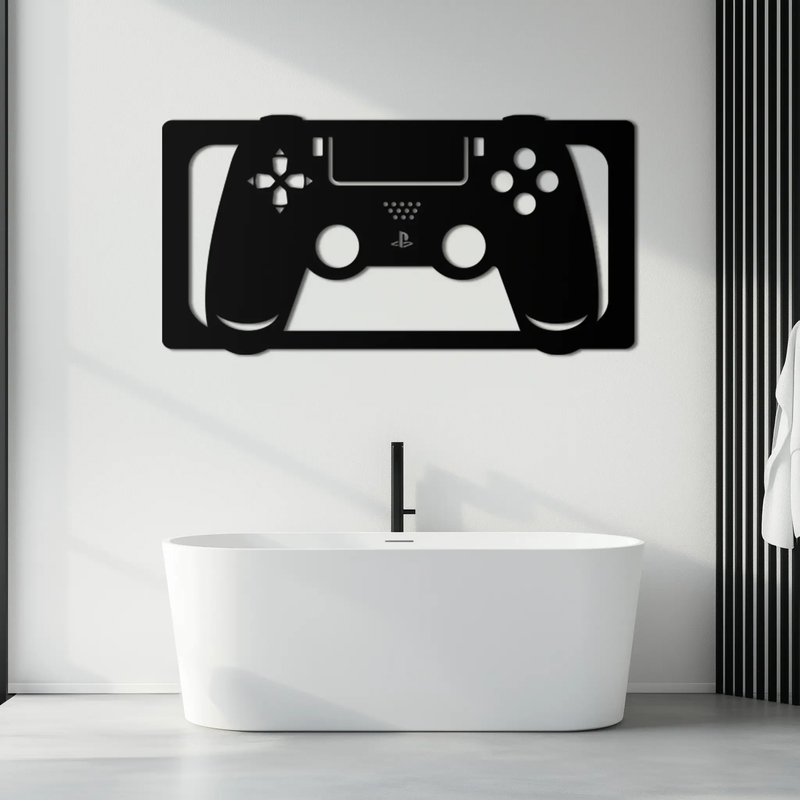 Gamer Controller Metal Wall Art - Modern Gaming Room Decor - KAF144 by Enova Art