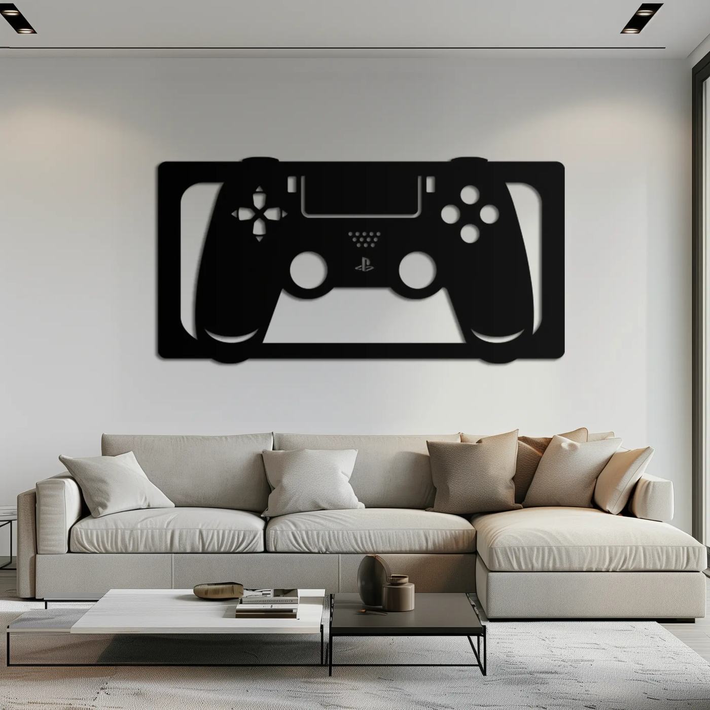 Gamer Controller Metal Wall Art - Modern Gaming Room Decor - KAF144 by Enova Art