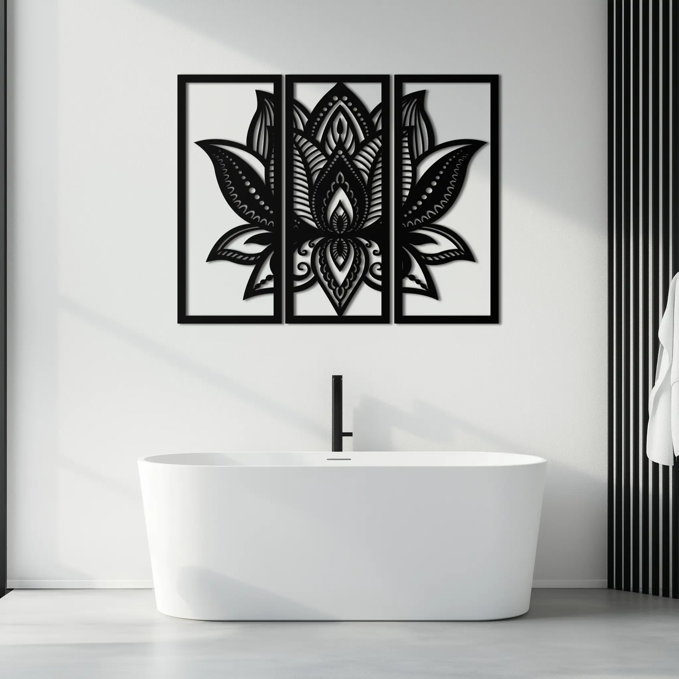 Mandala Lotus Metal Wall Art - Elegant & Spiritual Home Decor - KAF148 by Enova Art