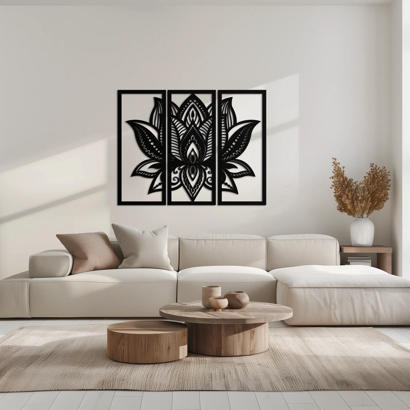 Mandala Lotus Metal Wall Art - Elegant & Spiritual Home Decor - KAF148 by Enova Art