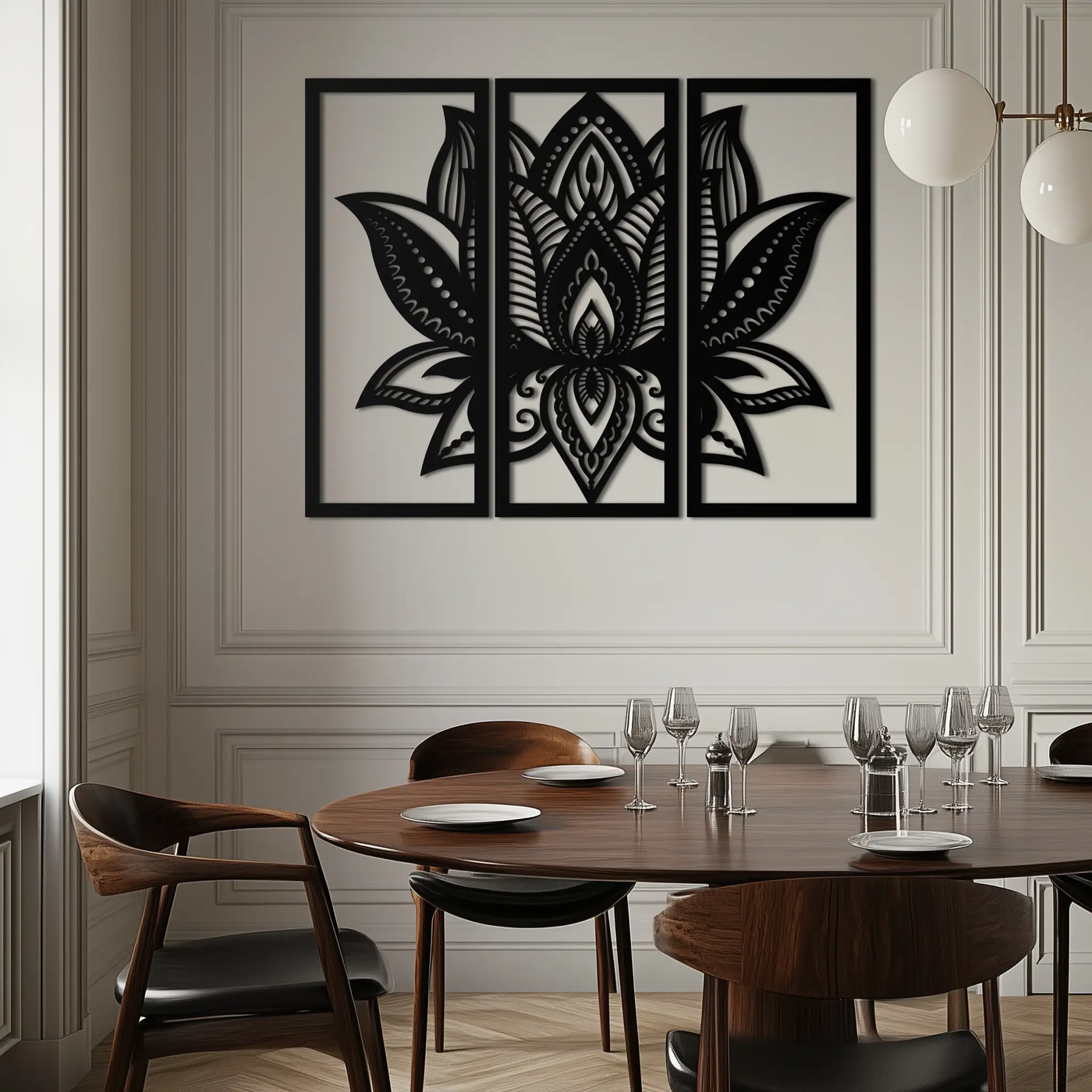 Mandala Lotus Metal Wall Art - Elegant & Spiritual Home Decor - KAF148 by Enova Art