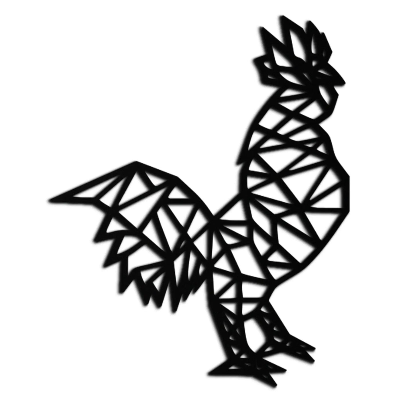 Geometric Rooster Metal Wall Art - Modern Farmhouse Decor - KAF149 by Enova Art