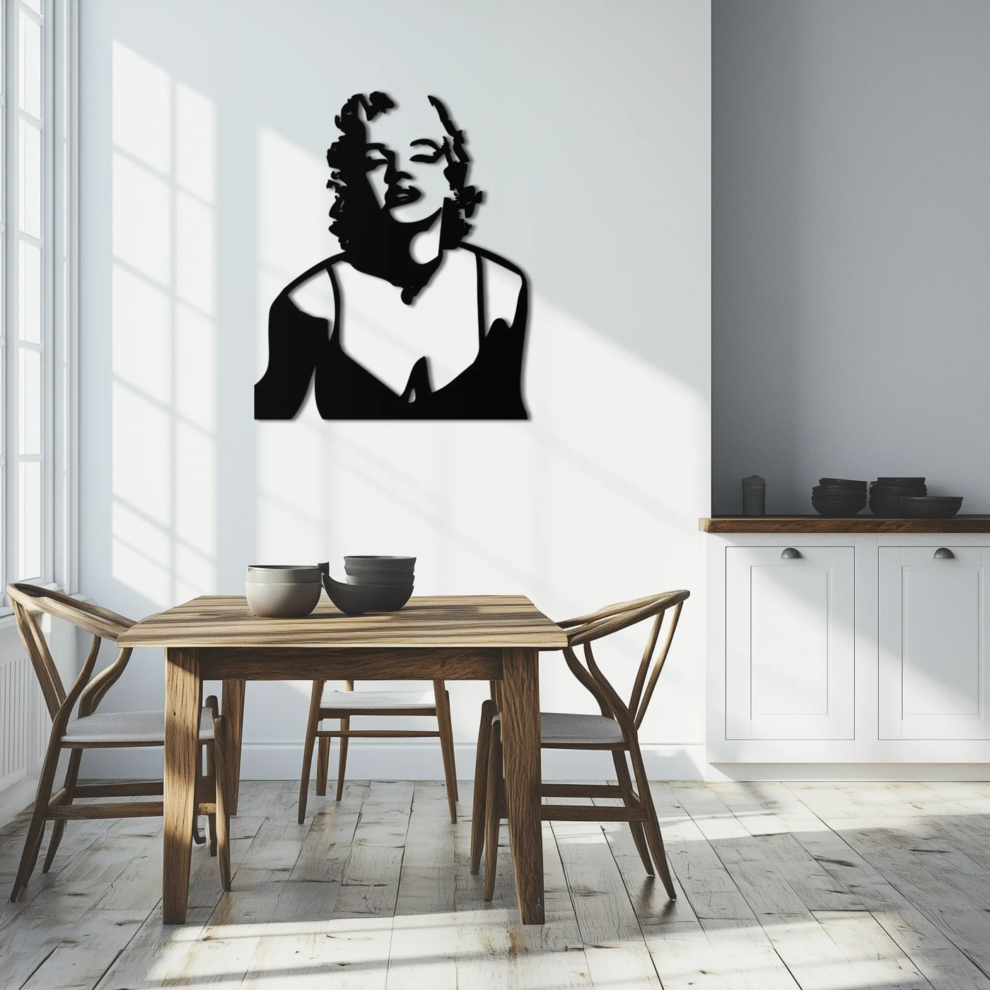 Glamorous Marilyn Monroe Metal Wall Art – Iconic Pop Art Steel Decor - KAF153 by Enova Art