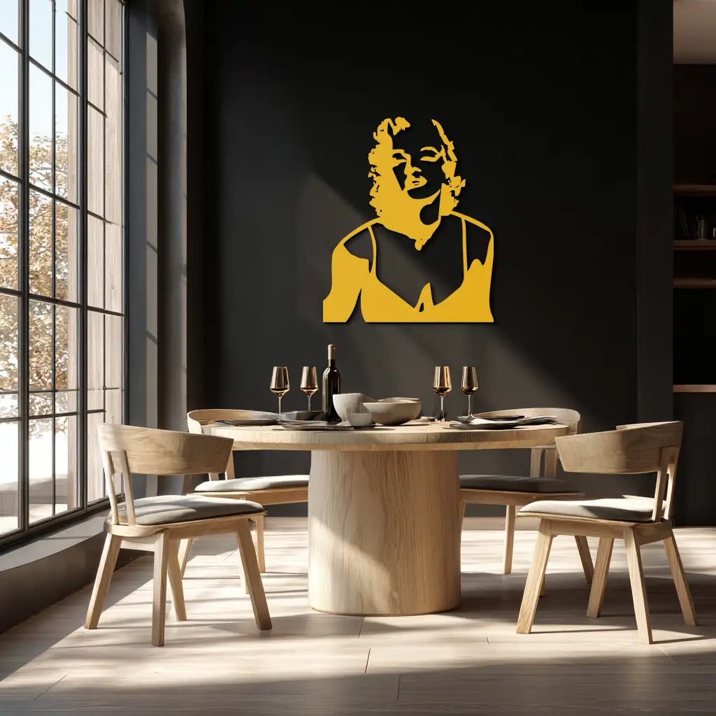 Glamorous Marilyn Monroe Metal Wall Art – Iconic Pop Art Steel Decor - KAF153 by Enova Art