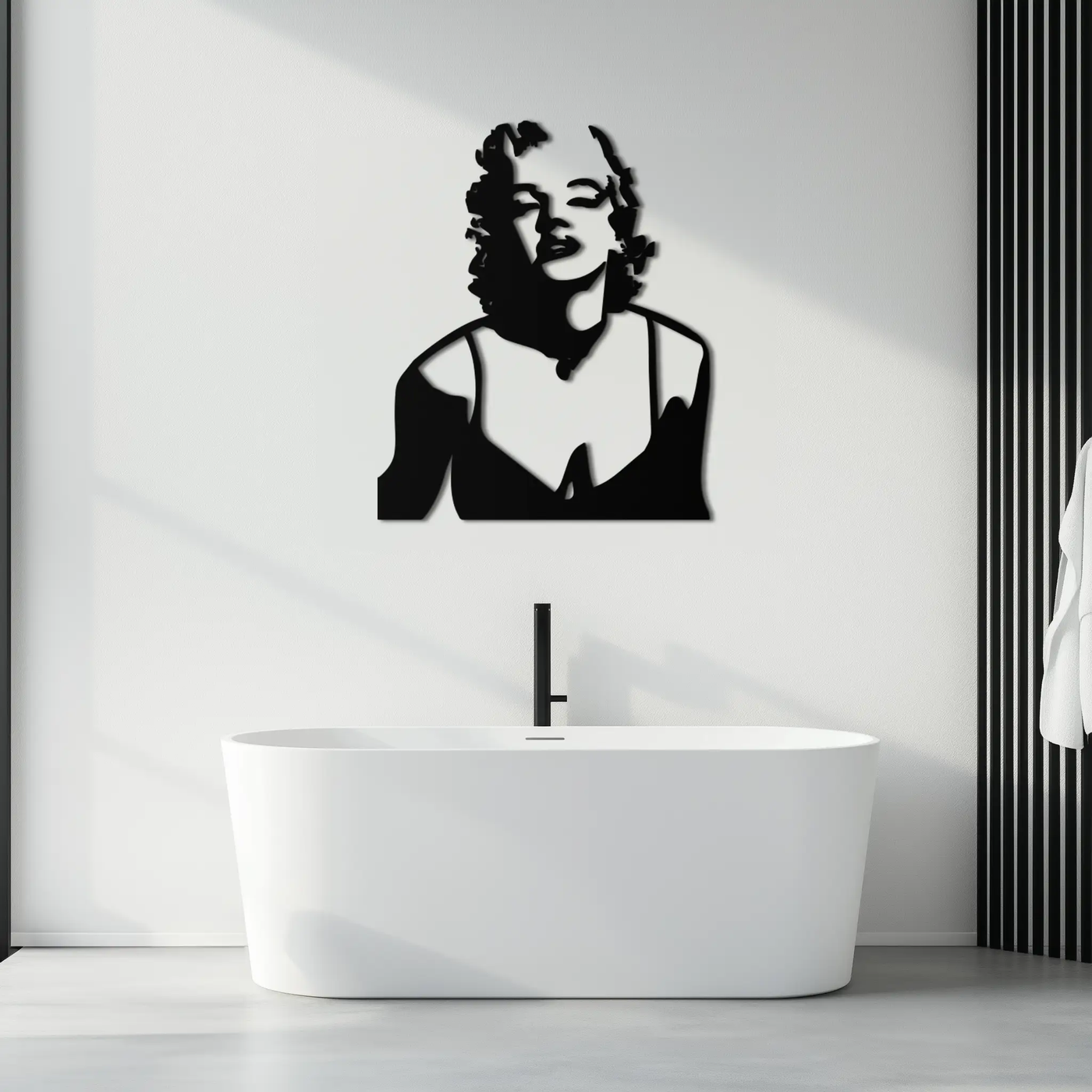 Glamorous Marilyn Monroe Metal Wall Art – Iconic Pop Art Steel Decor - KAF153 by Enova Art