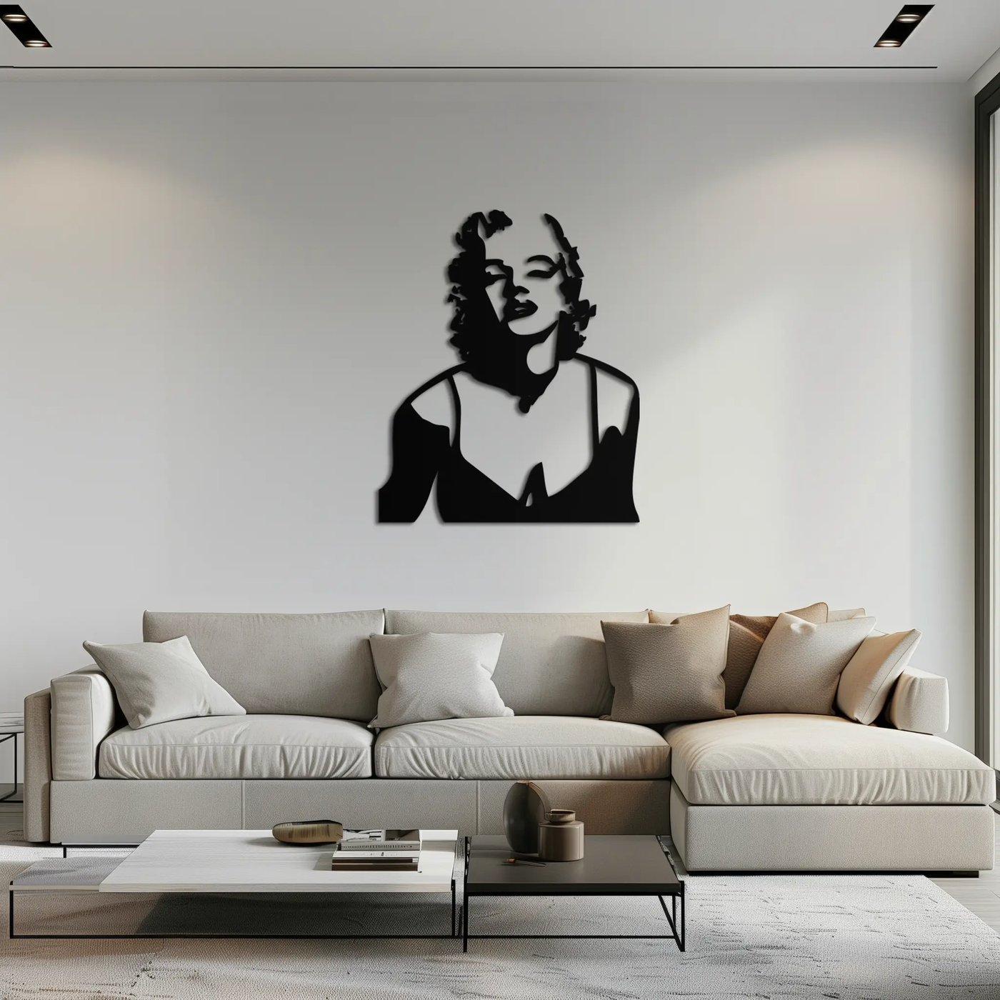 Glamorous Marilyn Monroe Metal Wall Art – Iconic Pop Art Steel Decor - KAF153 by Enova Art