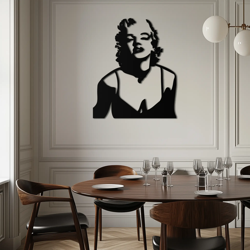 Glamorous Marilyn Monroe Metal Wall Art – Iconic Pop Art Steel Decor - KAF153 by Enova Art