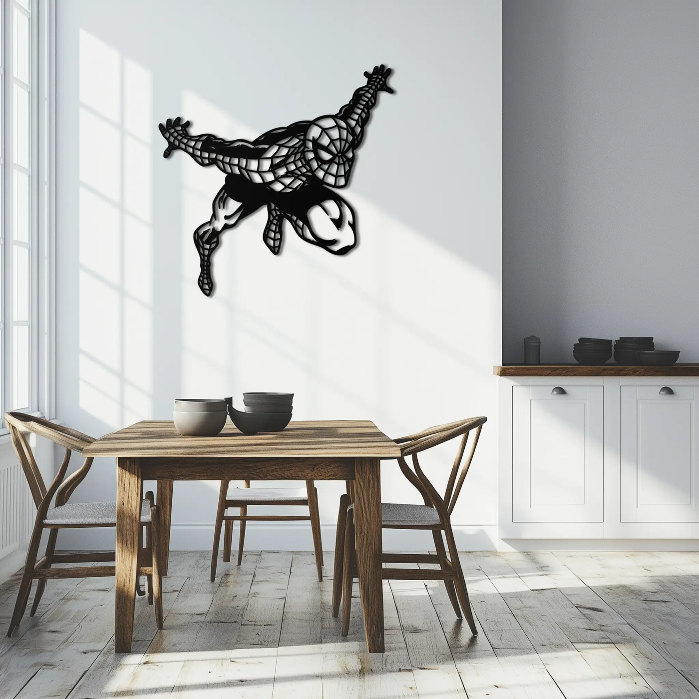 Spider-Man Metal Wall Art - Geometric Superhero Wall Decor - KAF155 by Enova Art
