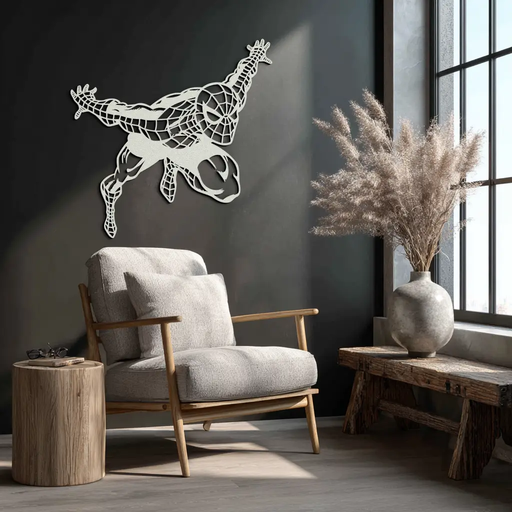Spider-Man Metal Wall Art - Geometric Superhero Wall Decor - KAF155 by Enova Art