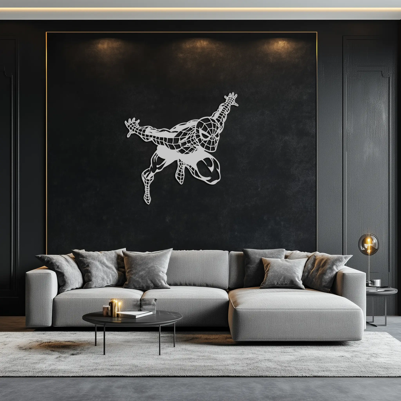 Spider-Man Metal Wall Art - Geometric Superhero Wall Decor - KAF155 by Enova Art
