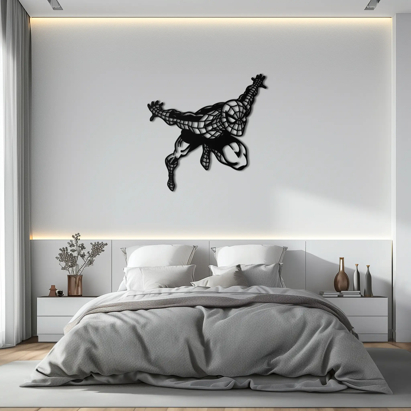 Spider-Man Metal Wall Art - Geometric Superhero Wall Decor - KAF155 by Enova Art