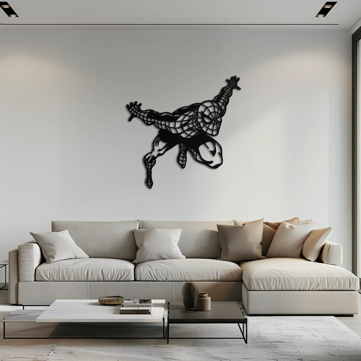 Spider-Man Metal Wall Art - Geometric Superhero Wall Decor - KAF155 by Enova Art