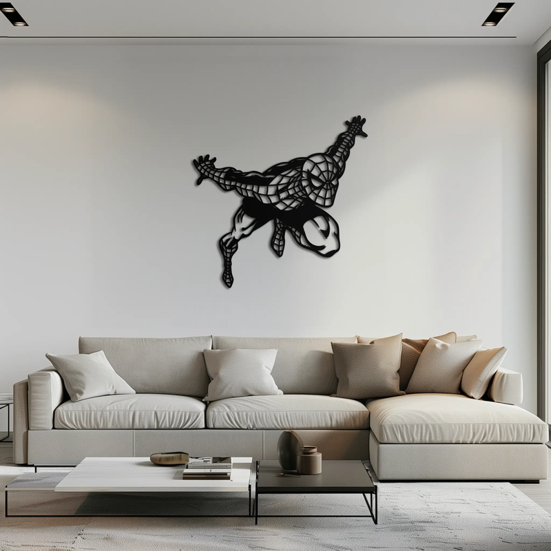 Spider-Man Metal Wall Art - Geometric Superhero Wall Decor - KAF155 by Enova Art