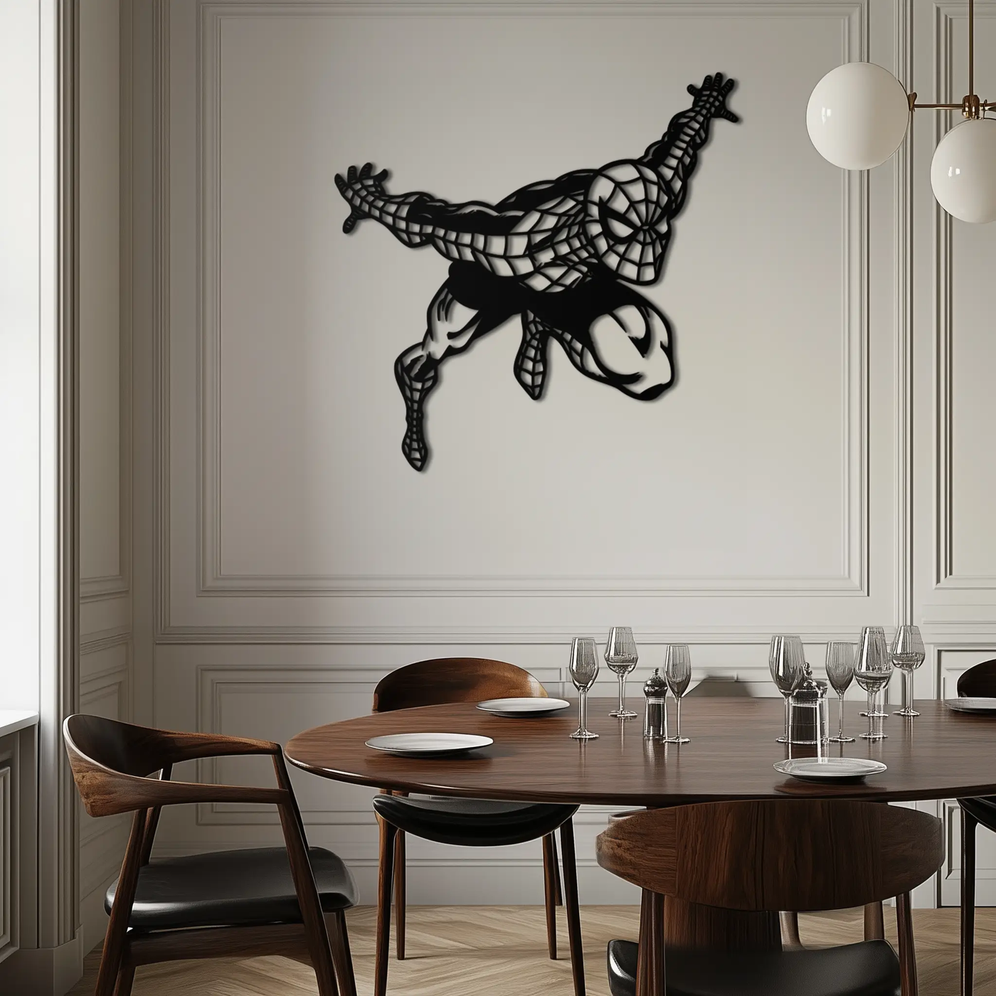 Spider-Man Metal Wall Art - Geometric Superhero Wall Decor - KAF155 by Enova Art