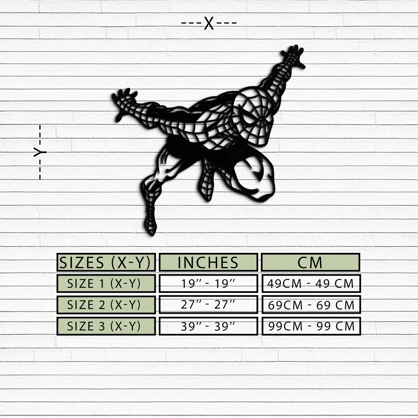 Spider-Man Metal Wall Art - Geometric Superhero Wall Decor - KAF155 by Enova Art