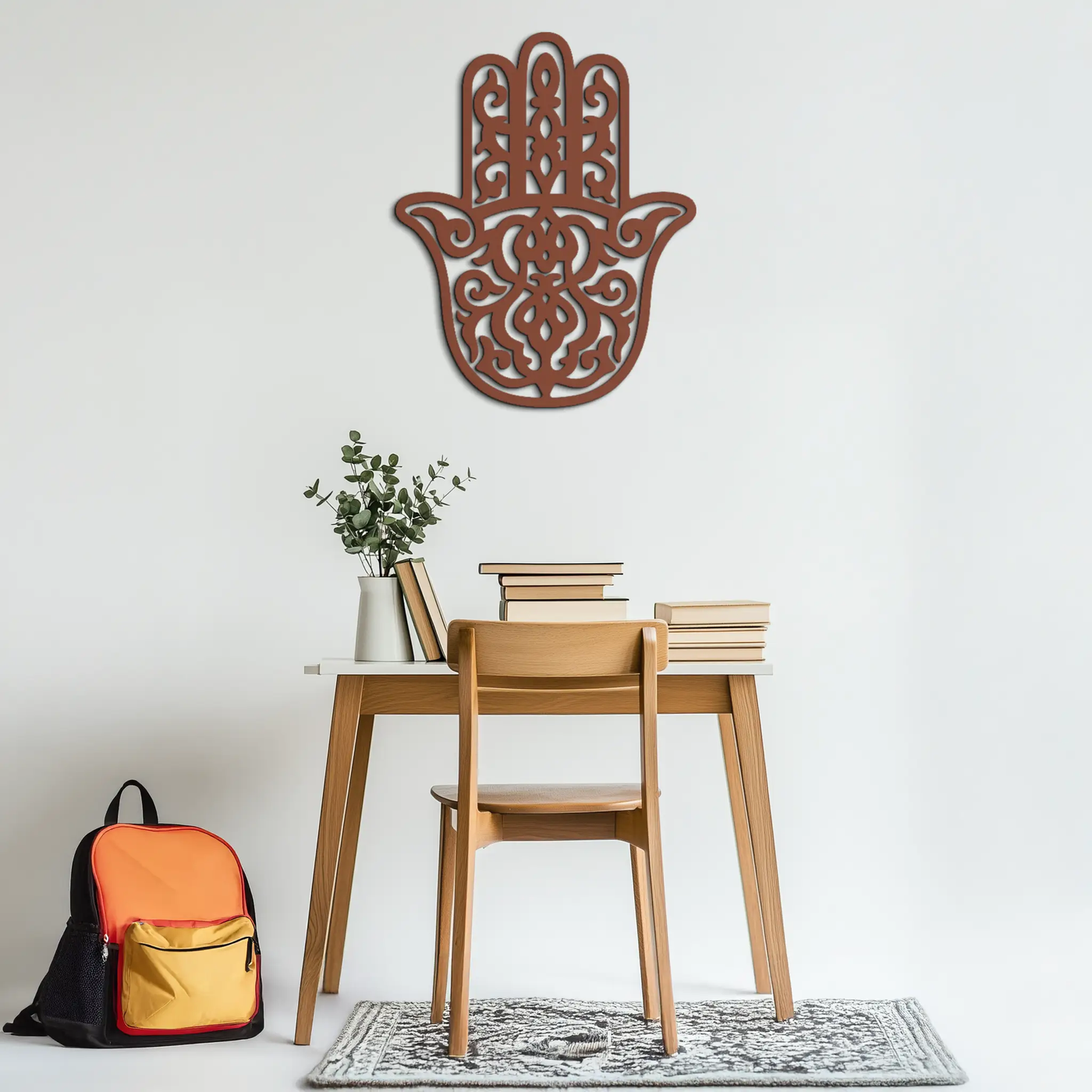 Hamsa Hand Metal Wall Art - Symbolic Protection & Spiritual Home Decor - KAF159 by Enova Art