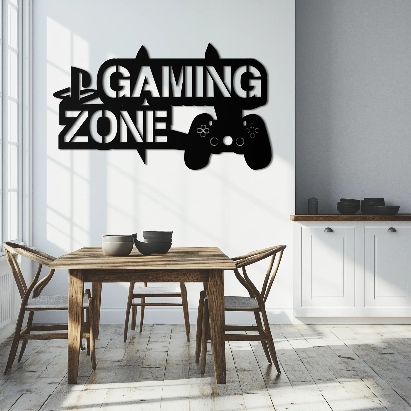 Gaming Zone Metal Wall Art - Gamer Room Decor- KAF169 by Enova Art