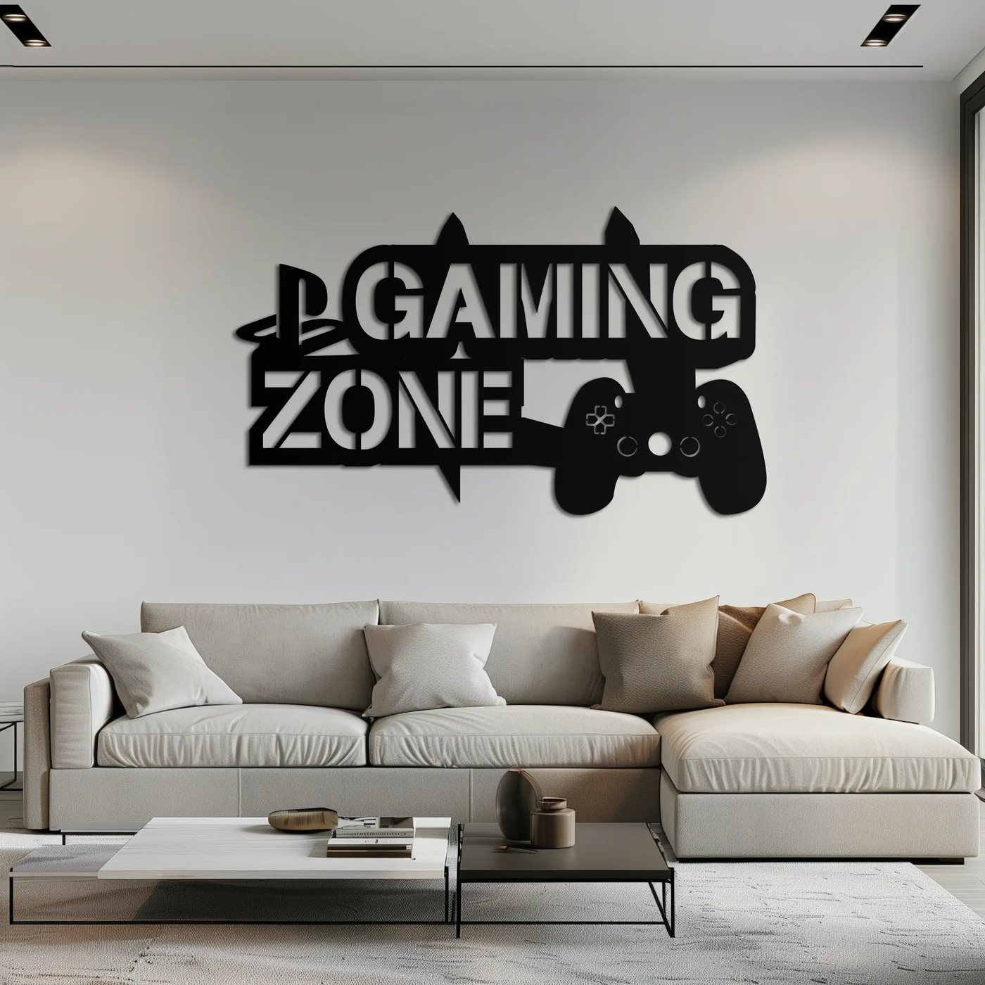 Gaming Zone Metal Wall Art - Gamer Room Decor- KAF169 by Enova Art
