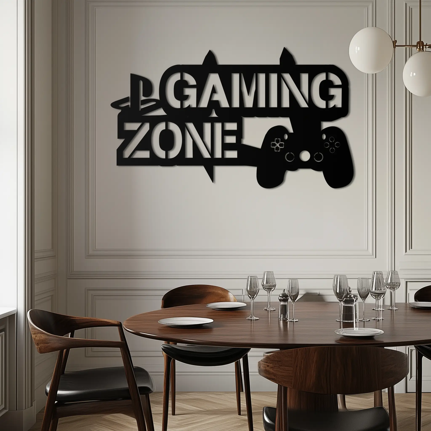 Gaming Zone Metal Wall Art - Gamer Room Decor- KAF169 by Enova Art