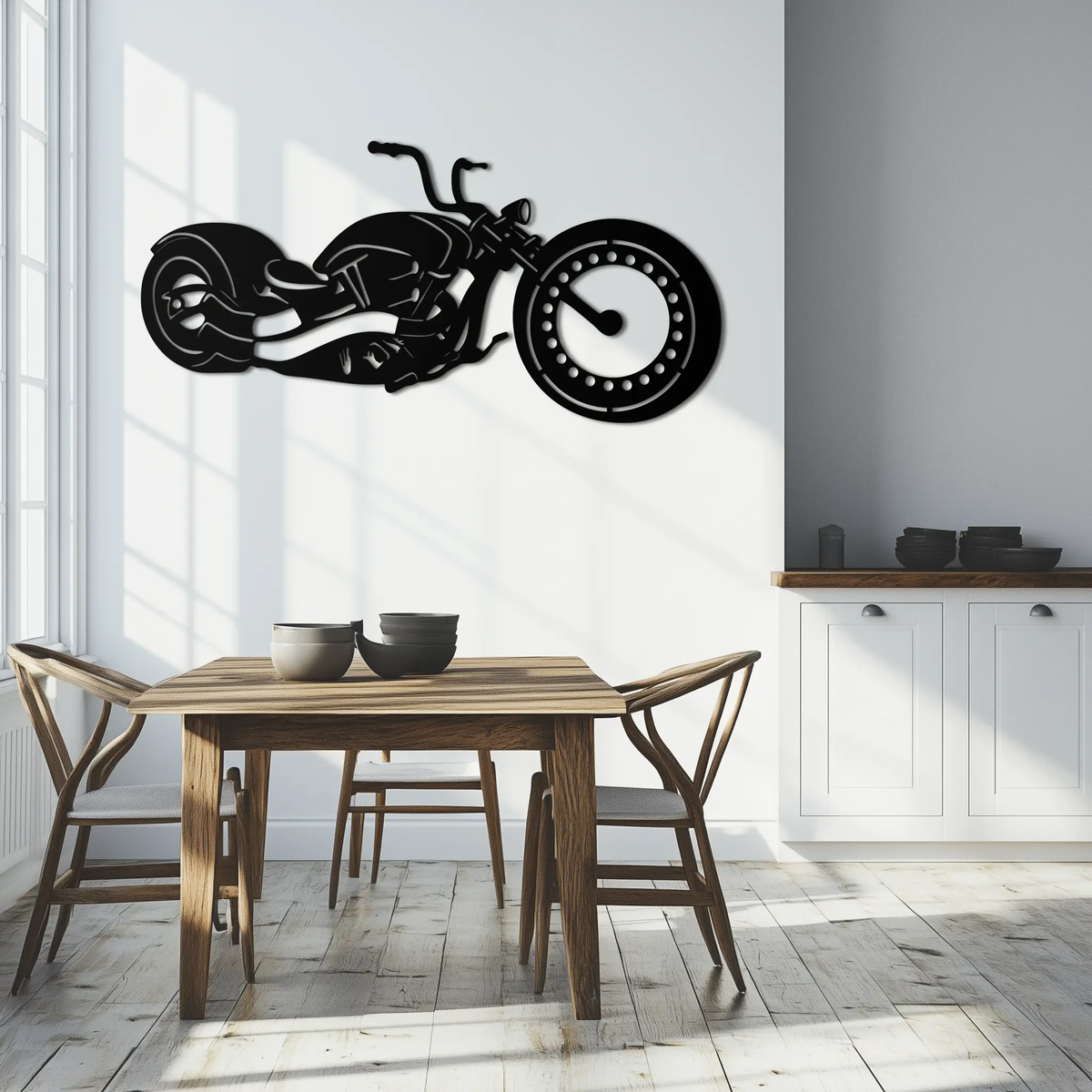 Motorcycle Metal Wall Art - Biker Decor for Garage & Man Cave- KAF172 by Enova Art