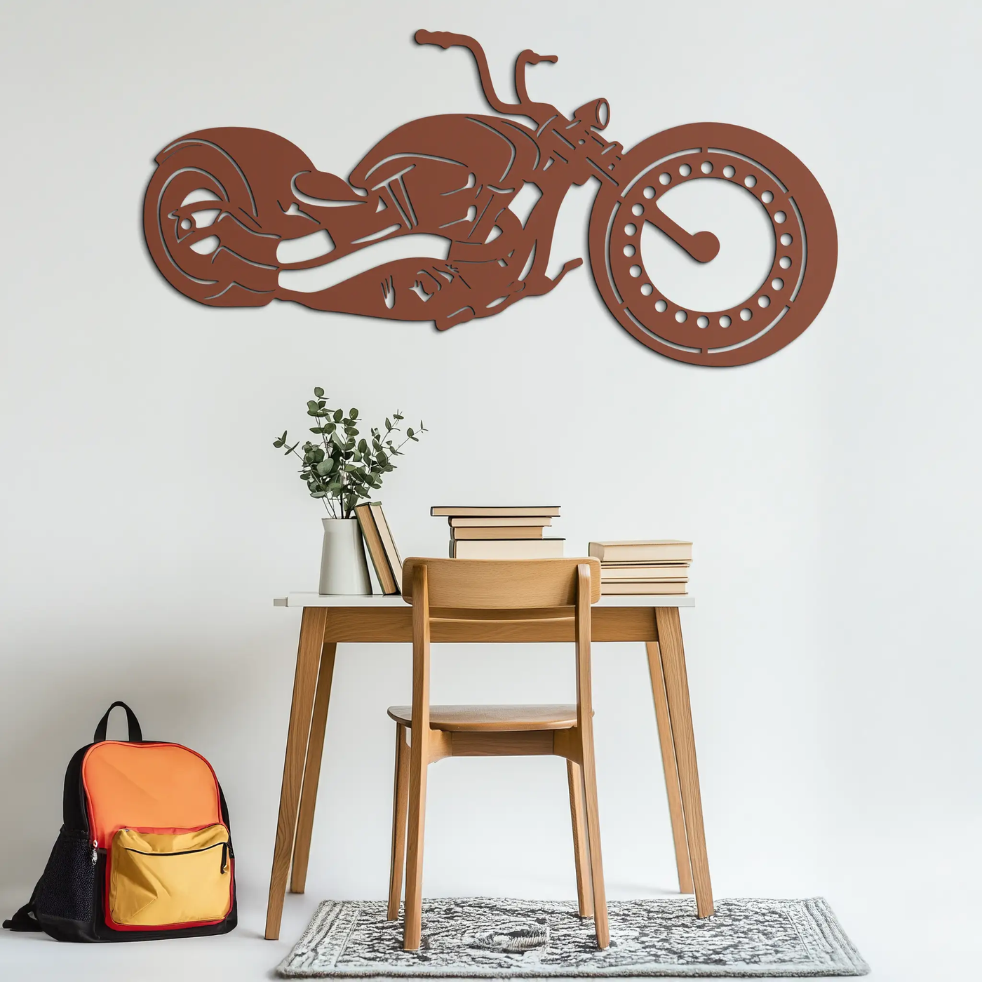 Motorcycle Metal Wall Art - Biker Decor for Garage & Man Cave- KAF172 by Enova Art