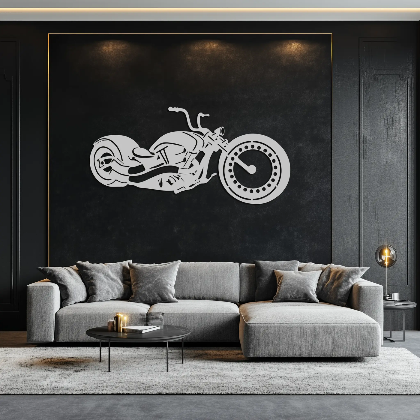 Motorcycle Metal Wall Art - Biker Decor for Garage & Man Cave- KAF172 by Enova Art