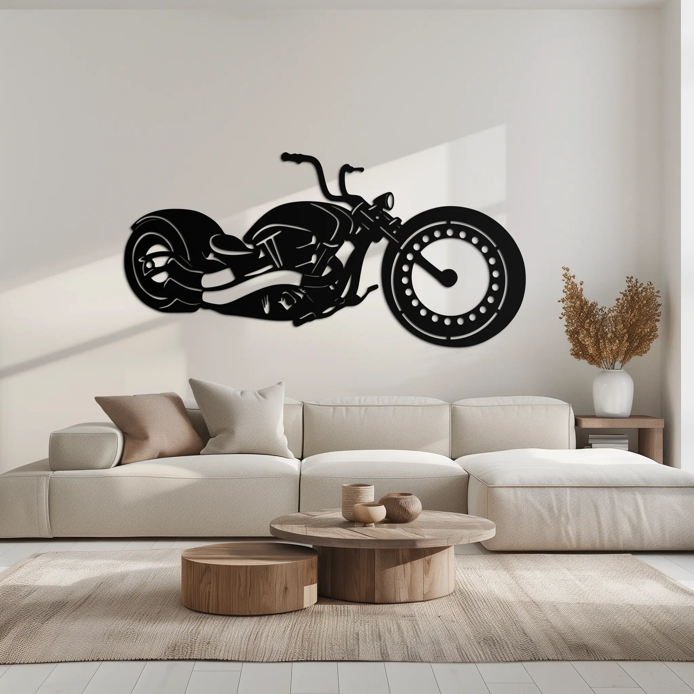 Motorcycle Metal Wall Art - Biker Decor for Garage & Man Cave- KAF172 by Enova Art