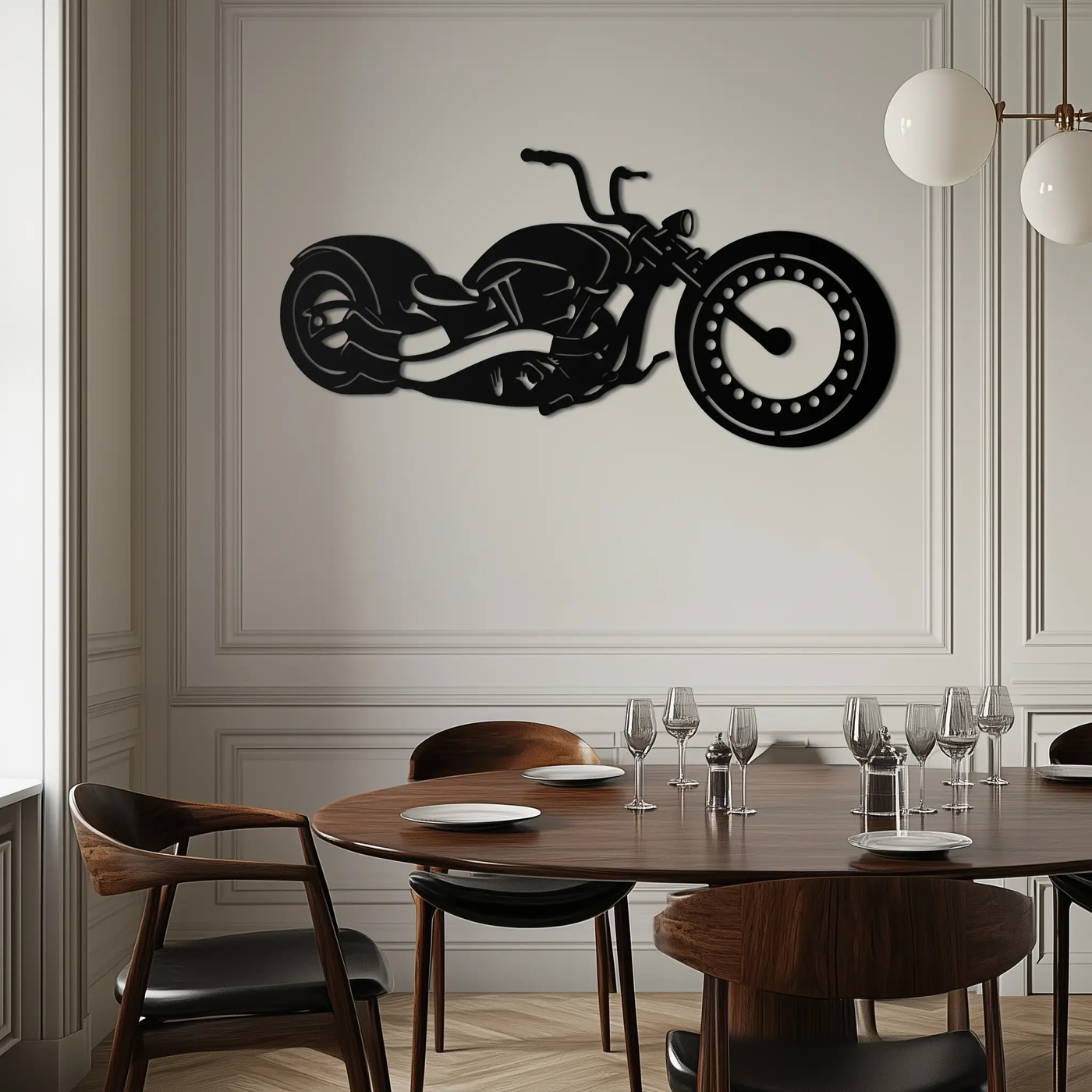 Motorcycle Metal Wall Art - Biker Decor for Garage & Man Cave- KAF172 by Enova Art
