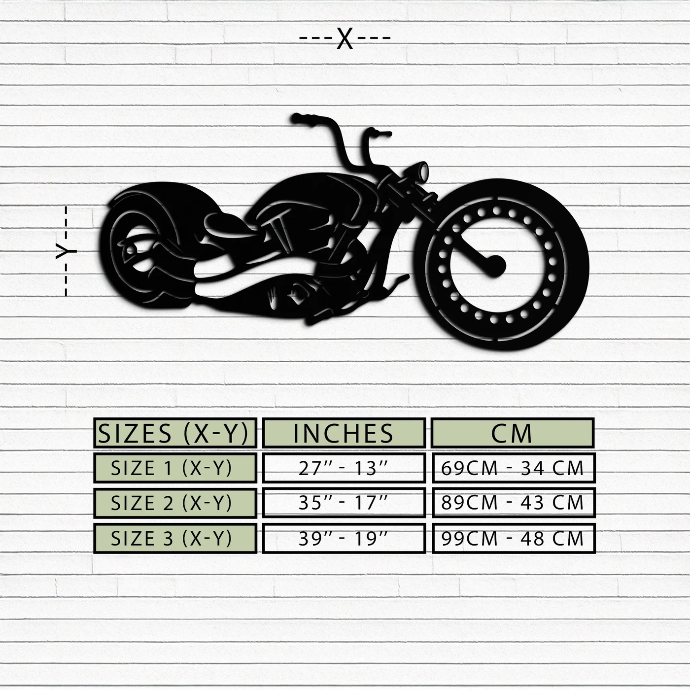 Motorcycle Metal Wall Art - Biker Decor for Garage & Man Cave- KAF172 by Enova Art