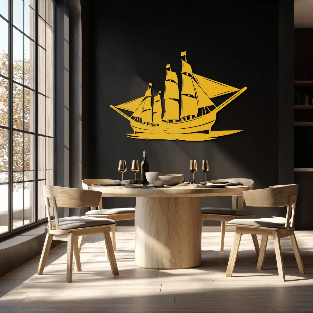 Pirate Ship Metal Wall Art - Nautical Decor for Home & Office- KAF175 by Enova Art