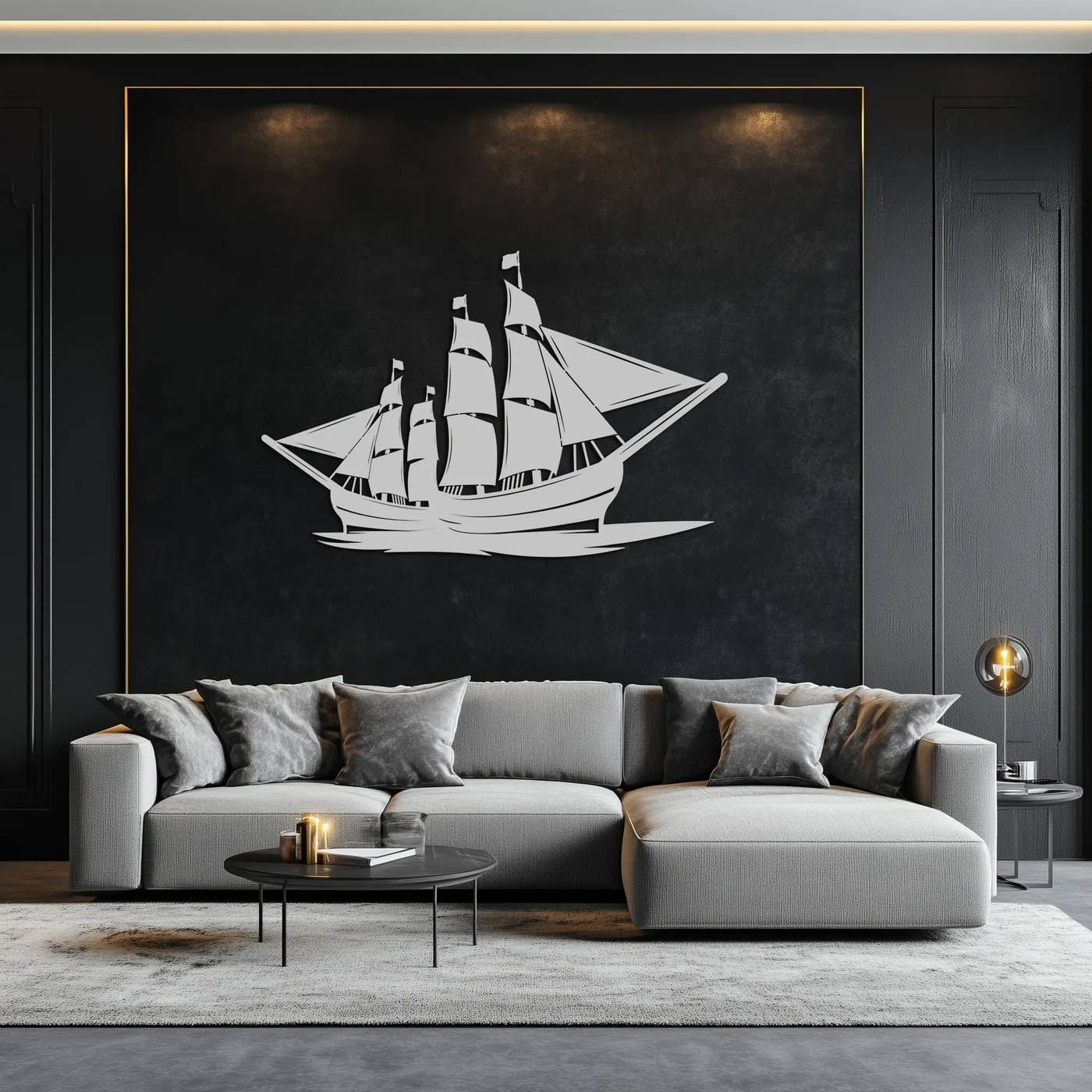 Pirate Ship Metal Wall Art - Nautical Decor for Home & Office- KAF175 by Enova Art